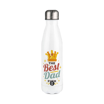 The Best DAD ever, Metal mug thermos White (Stainless steel), double wall, 500ml
