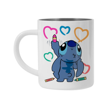 Lilo & Stitch painting, Mug Stainless steel double wall 450ml