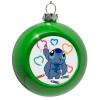 Green Christmas tree ornament bauble 8cm