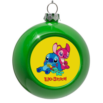 Lilo & Stitch, Green Christmas tree ornament bauble 8cm