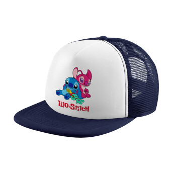 Lilo & Stitch, Καπέλο Ενηλίκων Soft Trucker με Δίχτυ Dark Blue/White (POLYESTER, ΕΝΗΛΙΚΩΝ, UNISEX, ONE SIZE)