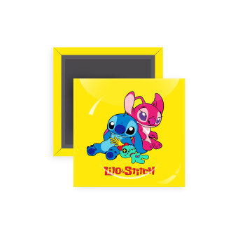 Lilo & Stitch, Μαγνητάκι ψυγείου τετράγωνο διάστασης 5x5cm