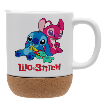 Lilo & Stitch, Ceramic coffee mug Cork (MAT), 330ml (1pcs)