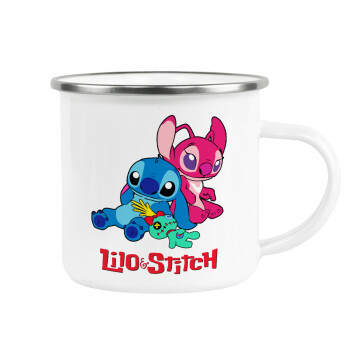 Lilo & Stitch, Κούπα Μεταλλική εμαγιέ λευκη 360ml