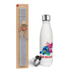 Easter candle, metallic white thermos bottle (500ml) & aromatic flat candle (30cm) (GRAY)