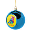 Blue Christmas tree ball ornament 8cm