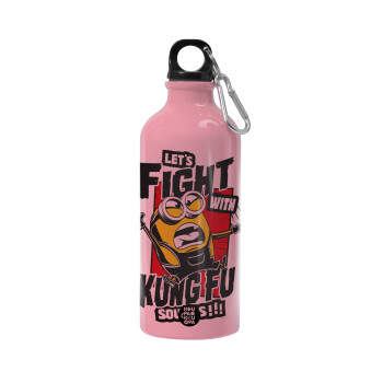 Minions Let's fight with kung fu sounds, Water bottle 600ml