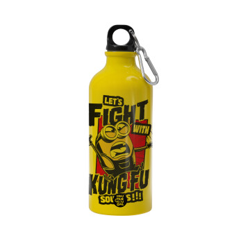 Minions Let's fight with kung fu sounds, Water bottle 600ml