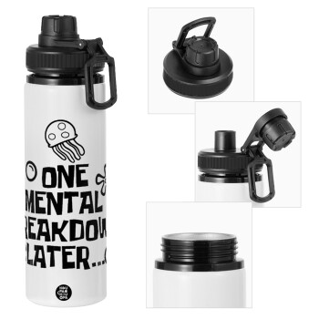 one mental breakdown later bob spongebob, Metal water bottle with safety cap, aluminum 850ml