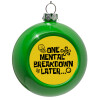 Green Christmas tree ornament bauble 8cm