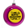 Purple Christmas tree ornament bauble 8cm