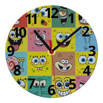 BOB spongebob and friends, Ρολόι τοίχου γυάλινο (20cm)