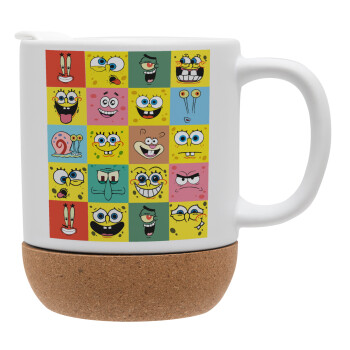 BOB spongebob and friends, Ceramic coffee mug Cork (MAT), 330ml (1pcs)