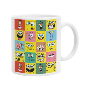 BOB spongebob and friends, Ceramic coffee mug, 330ml (1pcs)