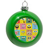 Green Christmas tree ornament bauble 8cm