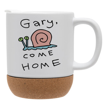 Gary come home, Κούπα, κεραμική με βάση φελού και καπάκι (ΜΑΤ), 330ml (1 τεμάχιο)