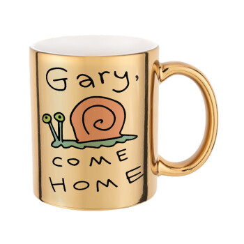 Gary come home, Mug ceramic, gold mirror, 330ml