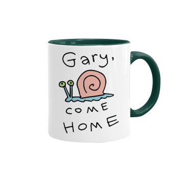 Gary come home, Mug colored green, ceramic, 330ml