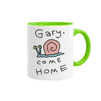 Gary come home, Mug colored light green, ceramic, 330ml
