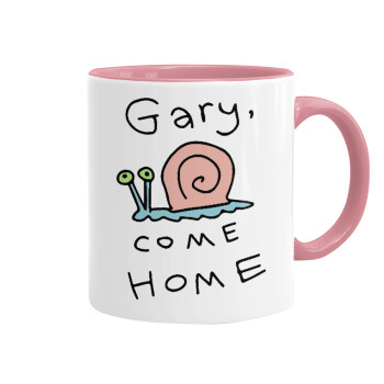 Gary come home, Mug colored pink, ceramic, 330ml