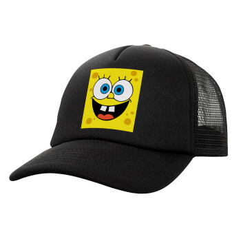 BOB, Καπέλο Ενηλίκων Soft Trucker με Δίχτυ Μαύρο (POLYESTER, ΕΝΗΛΙΚΩΝ, UNISEX, ONE SIZE)