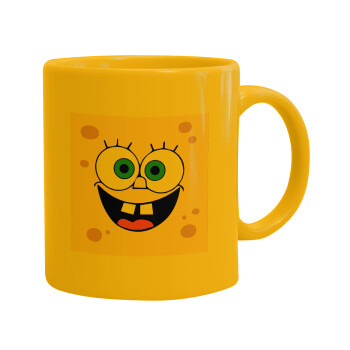 BOB, Ceramic coffee mug yellow, 330ml (1pcs)