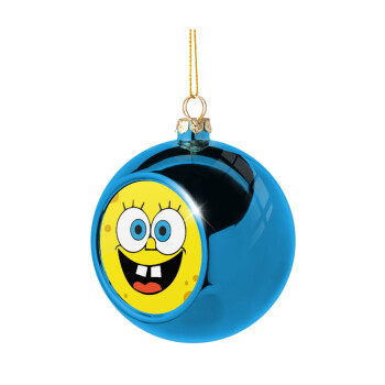 Μπομπ, Χριστουγεννιάτικη μπάλα δένδρου Μπλε 8cm