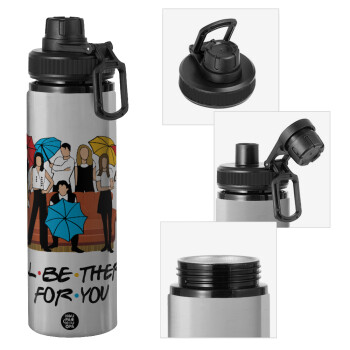 Friends cover, Metallic water bottle with safety cap, 850ml aluminum