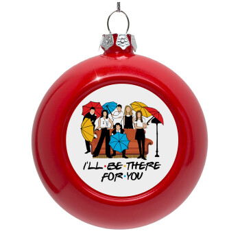 Friends cover, Red Christmas tree ornament bauble 8cm