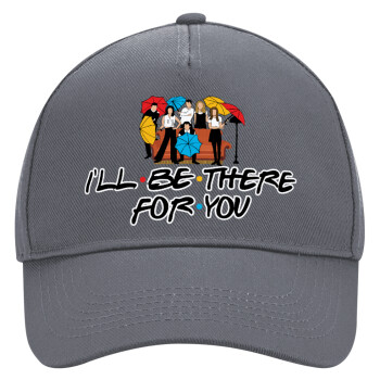 Friends cover, Ultimate Adult Hat Grey, (100% COTTON DRILL, ADULT, UNISEX, ONE SIZE)