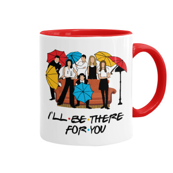 Friends cover, Mug colored red, ceramic, 330ml