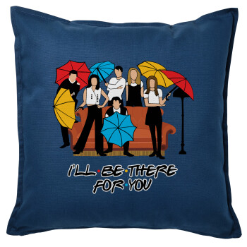 Friends cover, Sofa cushion Blue 50x50cm includes filling