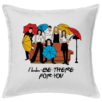 Friends cover, Sofa cushion White 50x50cm includes filling