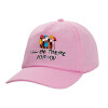 Casual children's baseball cap, 100% Cotton Twill, PINK (COTTON, CHILDREN'S, ONE SIZE)