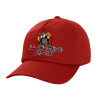 Adult Baseball Cap, 100% Cotton, Red (COTTON, ADULT, UNISEX, ONE SIZE)