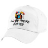 Children's Baseball Cap, 100% Cotton Twill, White (COTTON, CHILDREN'S, UNISEX, ONE SIZE)