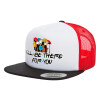 Καπέλο Ενηλίκων Foam Flat Snapback με Δίχτυ Μαύρο-Λευκό-Κόκκινο (POLYESTER, ΕΝΗΛΙΚΩΝ, UNISEX, ONE SIZE)