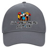 Ultimate Adult Hat Grey, (100% COTTON DRILL, ADULT, UNISEX, ONE SIZE)
