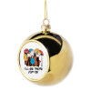 Golden Christmas tree ball ornament 8cm