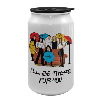 Friends cover, Κούπα ταξιδιού μεταλλική με καπάκι (tin-can) 500ml