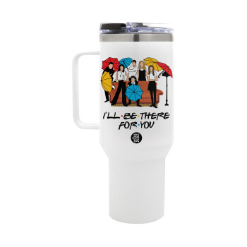 Friends cover, Mega Tumbler με καπάκι, διπλού τοιχώματος (θερμό) 1,2L