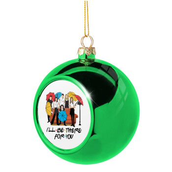 Friends cover, Χριστουγεννιάτικη μπάλα δένδρου Πράσινη 8cm