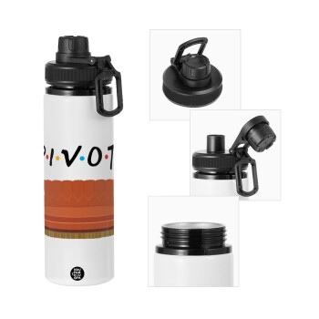 Friends Pivot, Metal water bottle with safety cap, aluminum 850ml