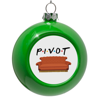 Friends Pivot, Green Christmas tree ornament bauble 8cm