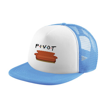 Friends Pivot, Καπέλο Soft Trucker με Δίχτυ Γαλάζιο/Λευκό