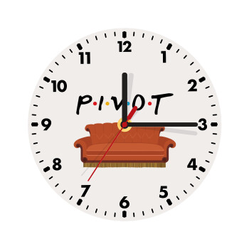 Friends Pivot, Wooden wall clock (20cm)