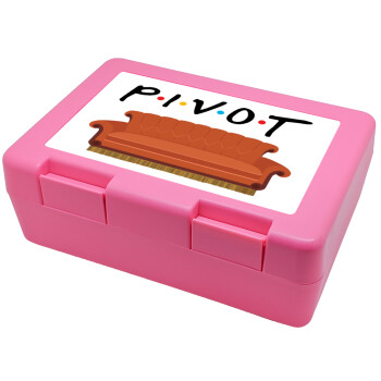 Friends Pivot, Children's cookie container PINK 185x128x65mm (BPA free plastic)