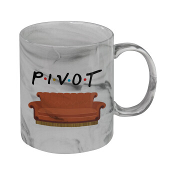 Friends Pivot, Mug ceramic marble style, 330ml