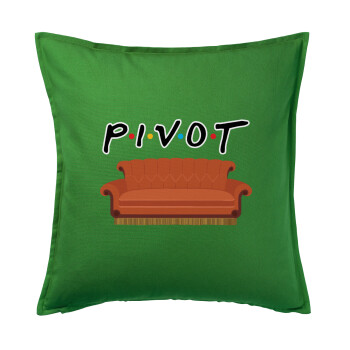 Friends Pivot, Sofa cushion Green 50x50cm includes filling