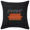 Sofa cushion black 50x50cm includes filling